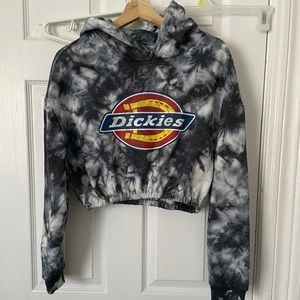 Cropped tie dye hoodie